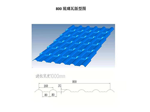 南寧NS-004 800琉璃瓦板型圖