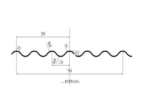 南寧NS-004 corrugated sheet profile drawing